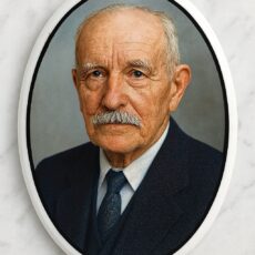 Fotoceramika 7x9 owalna z czarnym paskiem kolorowa